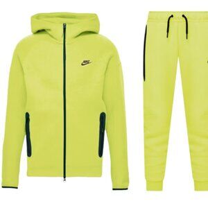 Boys Nike Tech Fleece Hoodie and Joggers Set - Cactus/Black